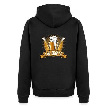 I Do Crafts Craft Beer Brewer Homebrew - Unisex Premium Organic Zip Hoodie - black - Back - Nico (187cm)