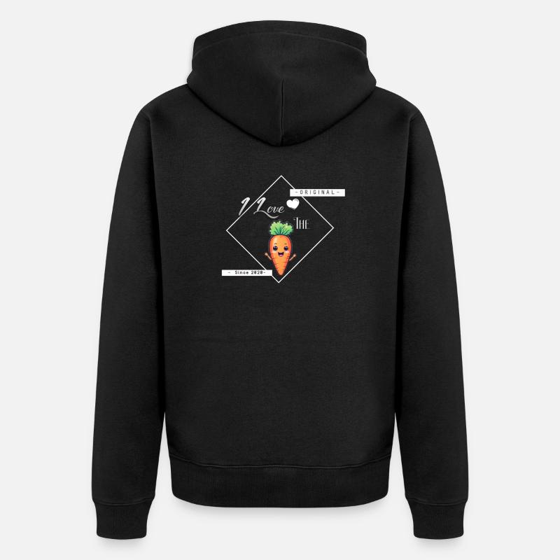 CARROVE - Unisex Premium Bio Zip Hoodie - Schwarz