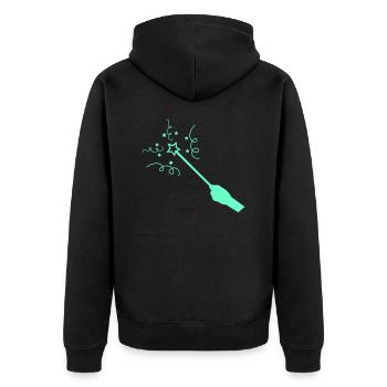 Baguette - Veste à capuche bio Premium Unisexe - noir - Dos - Nico (187cm)