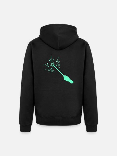 Wand - Unisex Premium Organic Zip Hoodie - black