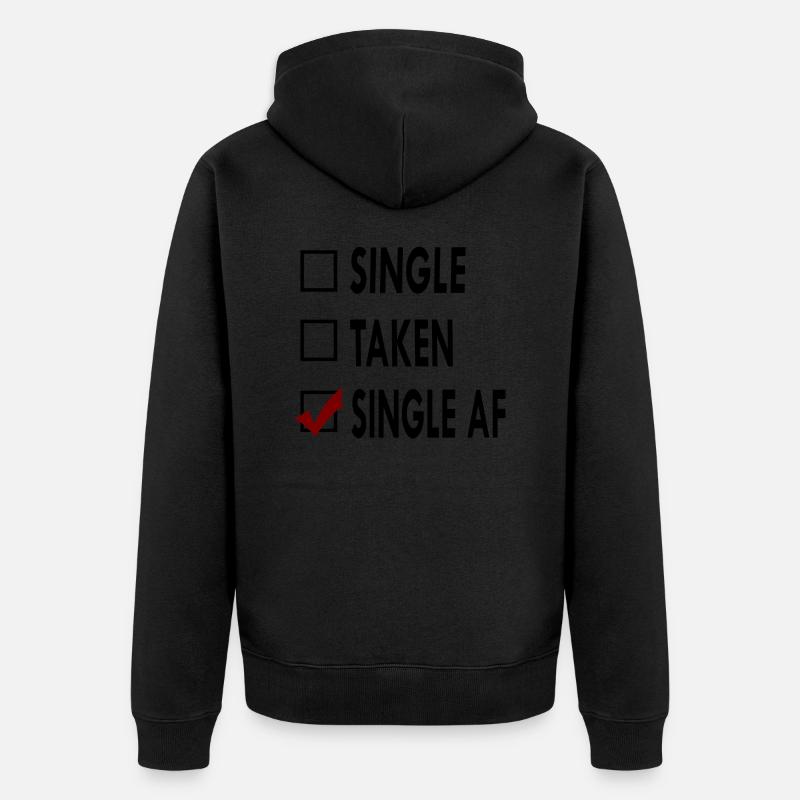 SINGLE noir blancVSINGLE - Veste à capuche bio Premium Unisexe - noir