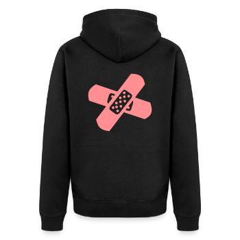 pansement medicale bobo 2 - Veste à capuche bio Premium Unisexe - noir - Dos - Nico (187cm)