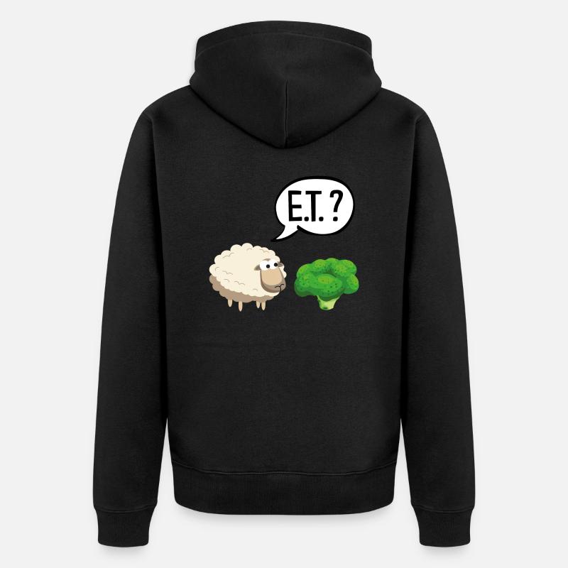 Sheep ET - Unisex Premium Bio Zip Hoodie - Schwarz