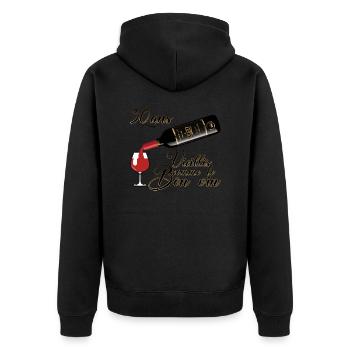 30 ans anniversaire vieillis bon vin humour alcool - Veste à capuche bio Premium Unisexe - noir - Dos - Nico (187cm)