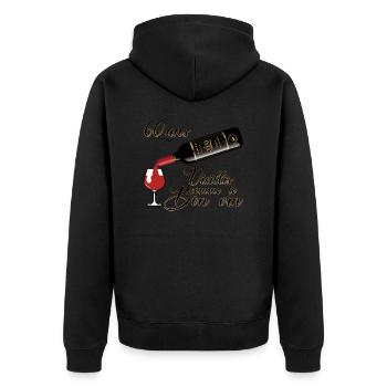 60 ans anniversaire vieillis bon vin humour alcool - Veste à capuche bio Premium Unisexe - noir - Dos - Nico (187cm)