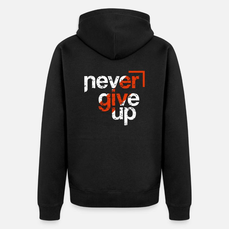 ne jamais abandonner - Veste à capuche bio Premium Unisexe - noir