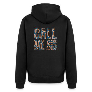 funny team family adopting adoptive awesome bday - Unisex Premium Bio Zip Hoodie - Schwarz - Hinten - Nico (187cm)