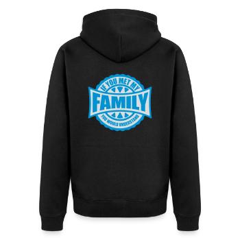 you would understand quote - Unisex Premium Organic Zip Hoodie - black - Back - Nico (187cm)