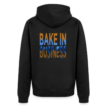 bday food prep cook present birthday present idea - Unisex Premium Bio Zip Hoodie - Schwarz - Hinten - Nico (187cm)