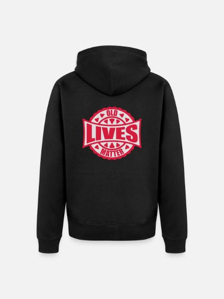 old lives matter quote - Unisex Premium Organic Zip Hoodie - black