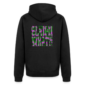 Dinosaurs Present Gift Idea Dino Bodybuilding Geek - Unisex Premium Organic Zip Hoodie - black - Back - Nico (187cm)