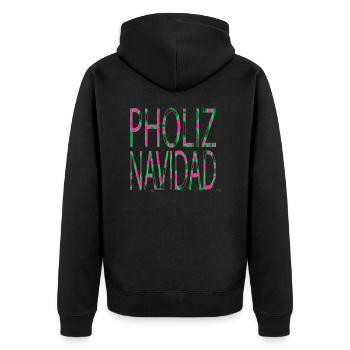 present gift idea fun beach holiday beach computer - Unisex Premium Bio Zip Hoodie - Schwarz - Hinten - Nico (187cm)