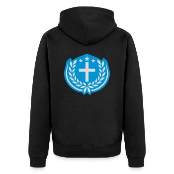 Étoiles Jésus-Christ Couronne de laurier - Veste à capuche bio Premium Unisexe - noir - Dos - Nico (187cm)