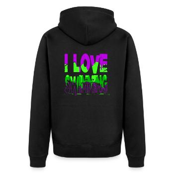 Triathlon Meilleure blague de natation drôle Humour Équipe de natation - Veste à capuche bio Premium Unisexe - noir - Dos - Nico (187cm)