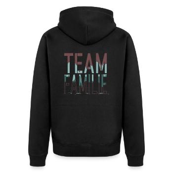 birthday present idea animal fun cool - Unisex Premium Bio Zip Hoodie - Schwarz - Hinten - Nico (187cm)