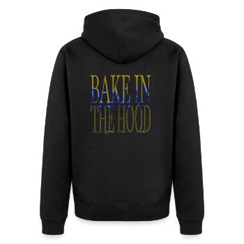 gift for cook birthday present job quote gift idea - Unisex Premium Bio Zip Hoodie - Schwarz - Hinten - Nico (187cm)