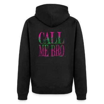 Adoptive BTC Birthday Best Bitcoin Lover - Unisex Premium Organic Zip Hoodie - black - Back - Nico (187cm)