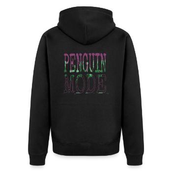 Emperor Penguin DJ DAB Move Ice Animated Film - Unisex Premium Organic Zip Hoodie - black - Back - Nico (187cm)