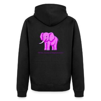 elephant rose - Veste à capuche bio Premium Unisexe - noir - Dos - Nico (187cm)