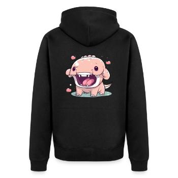 Balo le monstre - Veste à capuche bio Premium Unisexe - noir - Dos - Nico (187cm)