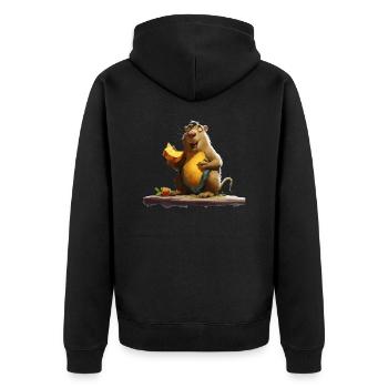 Rongeur - Veste à capuche bio Premium Unisexe - noir - Dos - Nico (187cm)