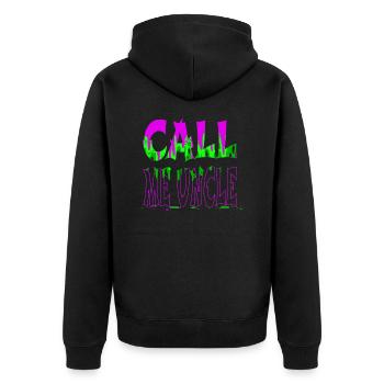 joke jokes family love humor family family crest - Unisex Premium Bio Zip Hoodie - Schwarz - Hinten - Nico (187cm)
