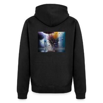 Journey in Actarus #6 - Unisex Premium Organic Zip Hoodie - black - Back - Nico (187cm)