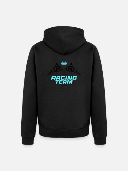 Équipe de course - Veste à capuche bio Premium Unisexe - noir