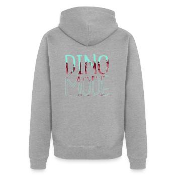 Idée cadeau vert dictons drôles cadeau heureux amusant drôle - Veste à capuche bio Premium Unisexe - gris chiné - Dos - Nico (187cm)