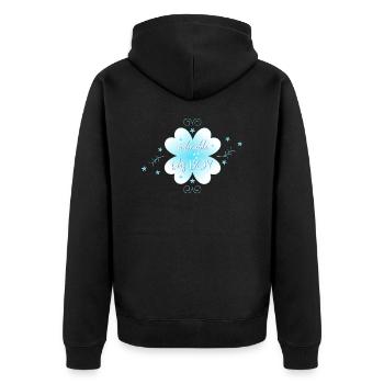 Baby Boy - Unisex Premium Organic Zip Hoodie - black - Back - Nico (187cm)