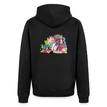 Blanchisserie mignonne - Veste à capuche bio Premium Unisexe - noir - Dos - Nico (187cm)