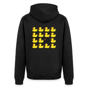 Canard en plastique - Veste à capuche bio Premium Unisexe - noir - Dos - Nico (187cm)
