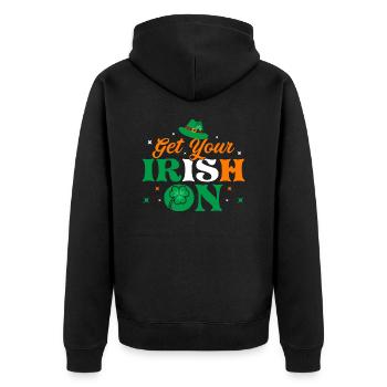 Mettez votre irlandais sur - Veste à capuche bio Premium Unisexe - noir - Dos - Nico (187cm)