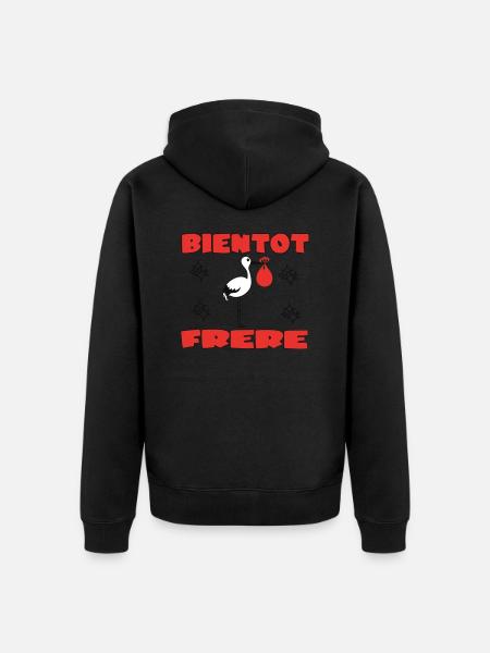 SOON BROTHER - Unisex Premium Organic Zip Hoodie - black
