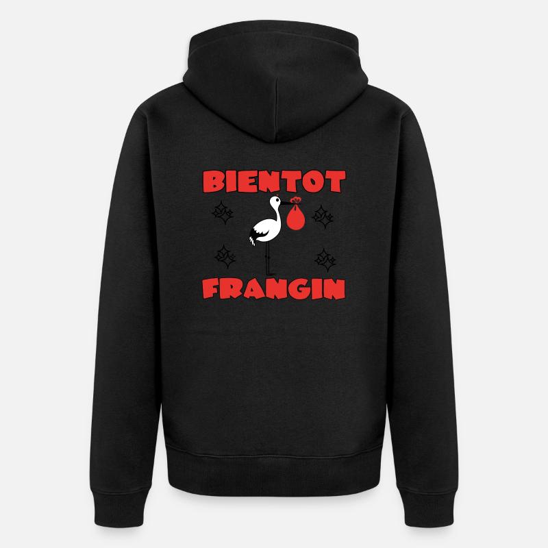 BALD BRUDER - Unisex Premium Bio Zip Hoodie - Schwarz