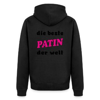 Die beste PATIN MARRAINE der welt - Veste à capuche bio Premium Unisexe - noir - Dos - Nico (187cm)