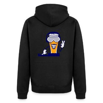 Fête Bière Mixeur Verre Alcool Boisson - Veste à capuche bio Premium Unisexe - noir - Dos - Nico (187cm)