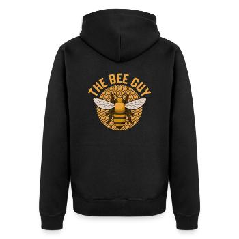 The Bee Guy Beekeeping Apiarist Beekeeper - Unisex Premium Bio Zip Hoodie - Schwarz - Hinten - Nico (187cm)