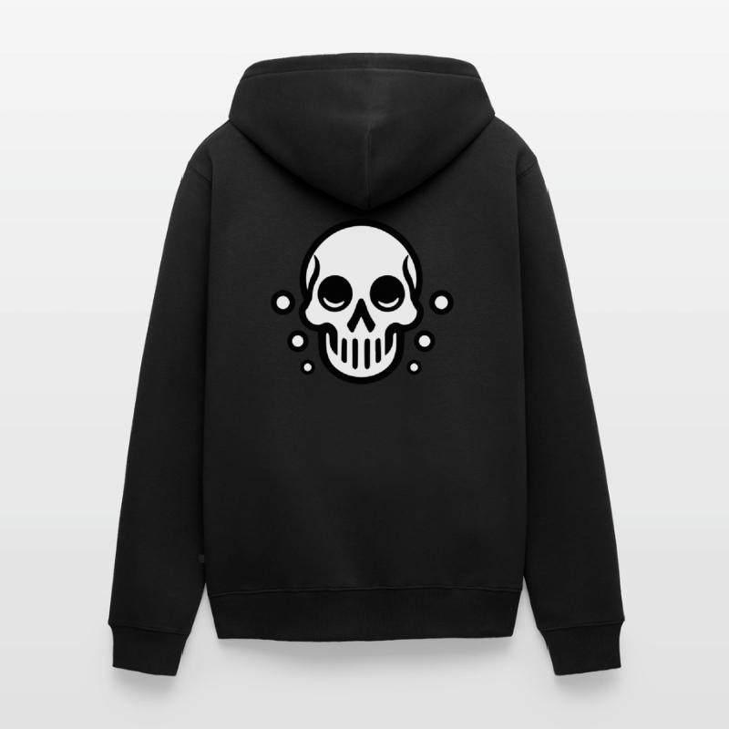 Bubble Skull - Comic Design Unisex Premium Bio Zip Hoodie