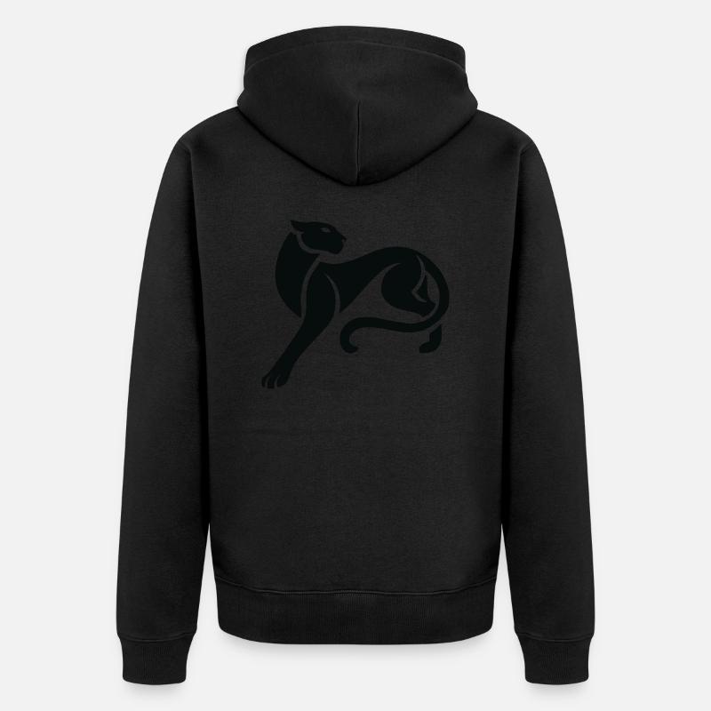 panthère - Veste à capuche bio Premium Unisexe - noir