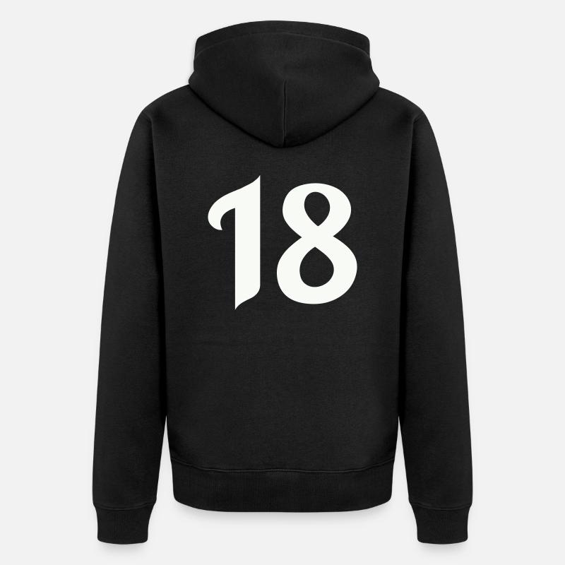 18 - Veste à capuche bio Premium Unisexe - noir