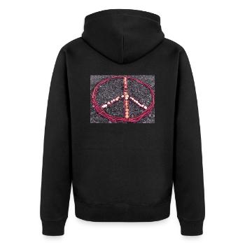 Sustainable - Unisex Premium Organic Zip Hoodie - black - Back - Nico (187cm)