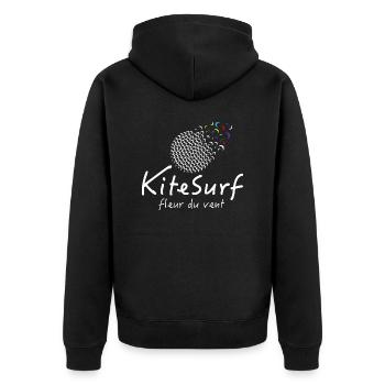 Kitesurf fleur du vent - Veste à capuche bio Premium Unisexe - noir - Dos - Nico (187cm)