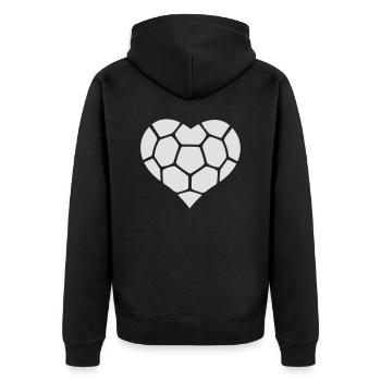 Boule de coeur - Veste à capuche bio Premium Unisexe - noir - Dos - Nico (187cm)