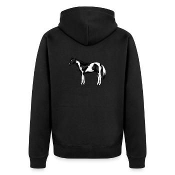 American Paint Horse - Unisex Premium Organic Zip Hoodie - black - Back - Nico (187cm)