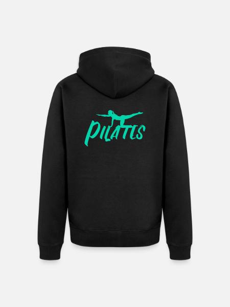 Pilates - Unisex Premium Organic Zip Hoodie - black