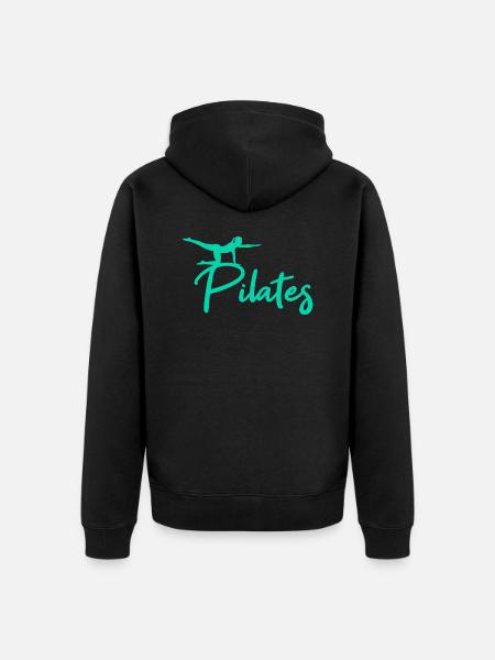 Pilates - Unisex Premium Organic Zip Hoodie - black