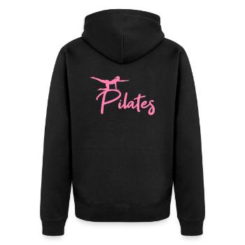 Pilates - Veste à capuche bio Premium Unisexe - noir - Dos - Nico (187cm)