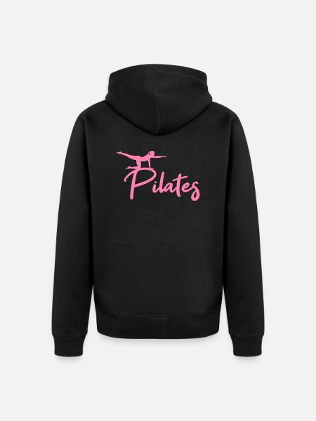 Pilates - Unisex Premium Organic Zip Hoodie - black
