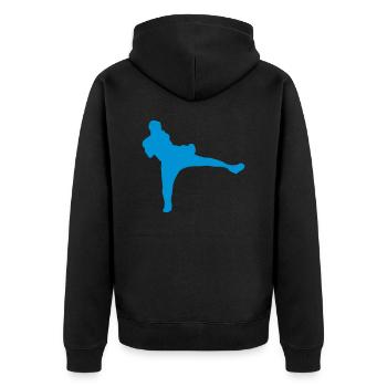 boxe francaise savate - Veste à capuche bio Premium Unisexe - noir - Dos - Nico (187cm)